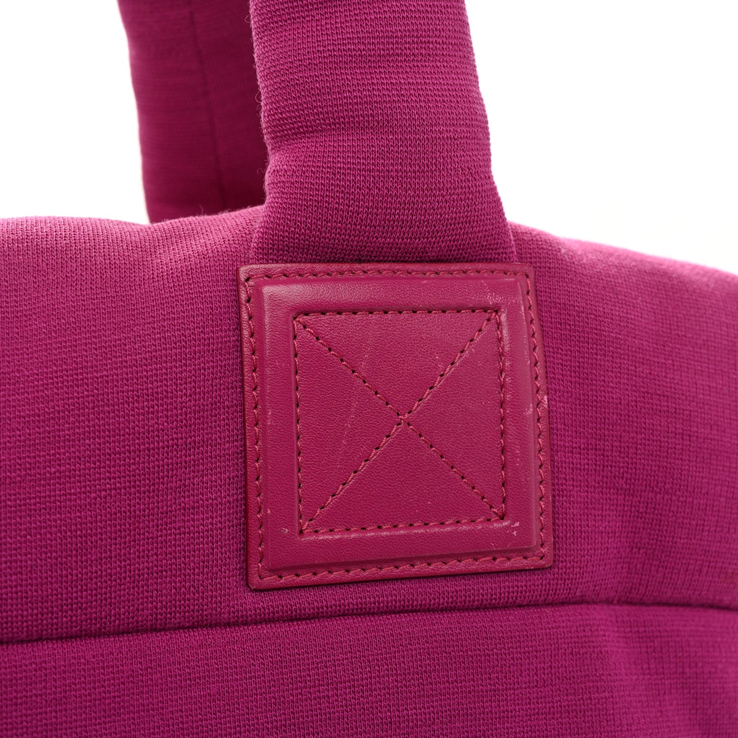 Lambskin Jersey Quilted Medium Coco Cocoon Reversible Tote Navy Fuchsia