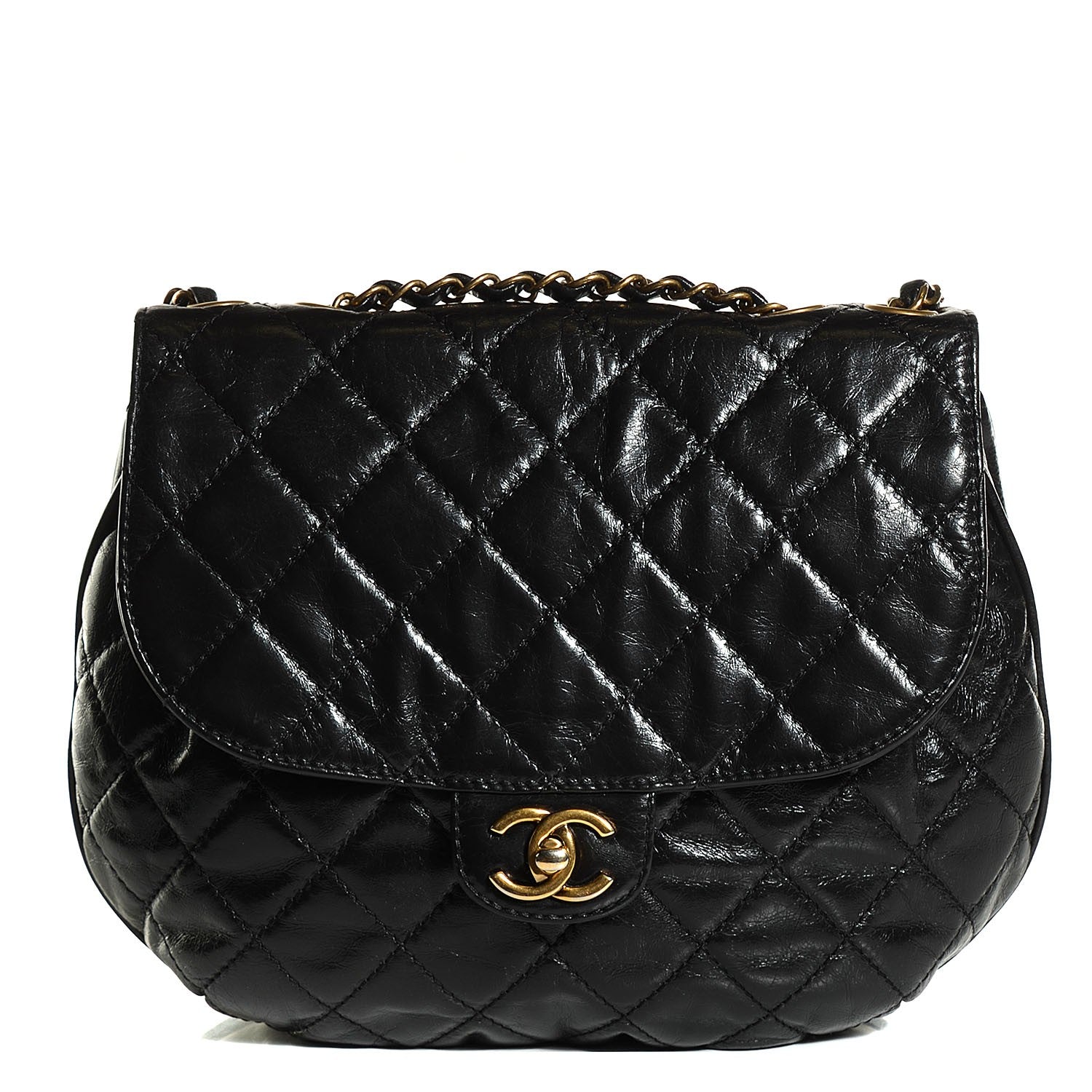 Chanel Calfskin Quilted Medium Bubble CC Flap Bag Black 1 of 8