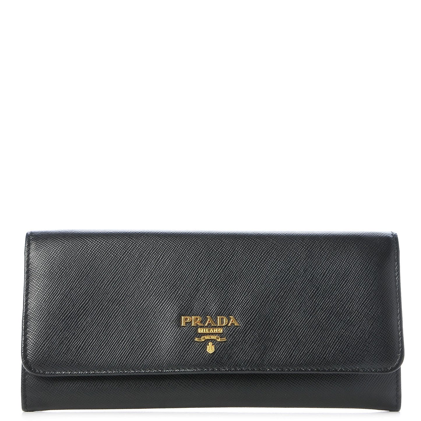 Saffiano Multicolor Continental Flap Wallet Black Peonia