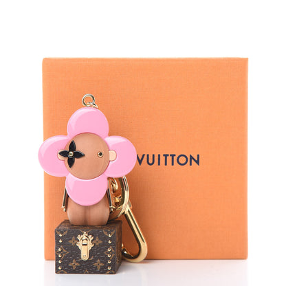 Louis Vuitton Resin Wood Vivienne Trunk VIP Bag Charm Key Holder Pink 3 of 3