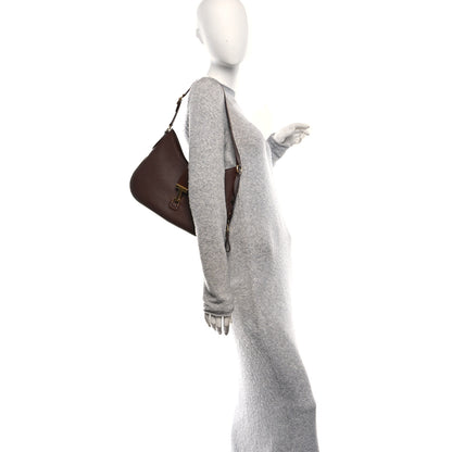Tom Ford Pebbled Calfskin Monarch Hobo Bag Saddle Brown 2 of 9