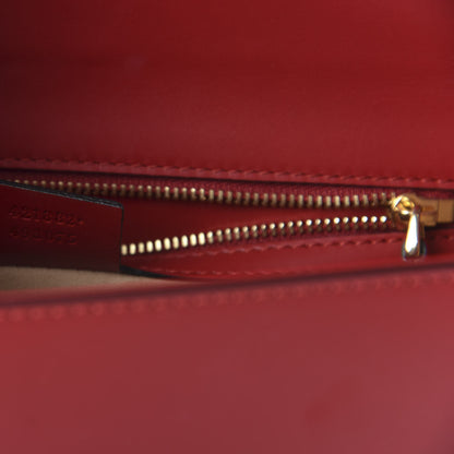 Gucci Calfskin Small Sylvie Shoulder Bag Hibiscus Red 9 of 10