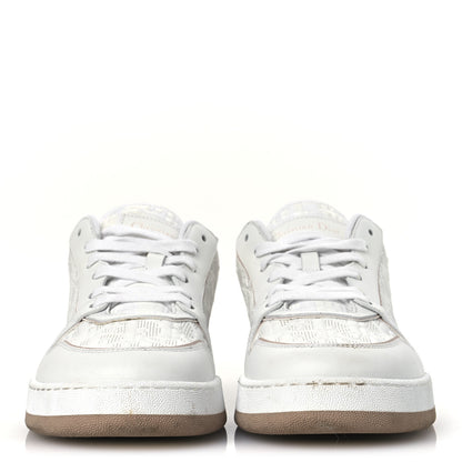 Christian Dior Calfskin Oblique Laser Perforated Dior One Low Sneakers 39 White Nude 3 of 14