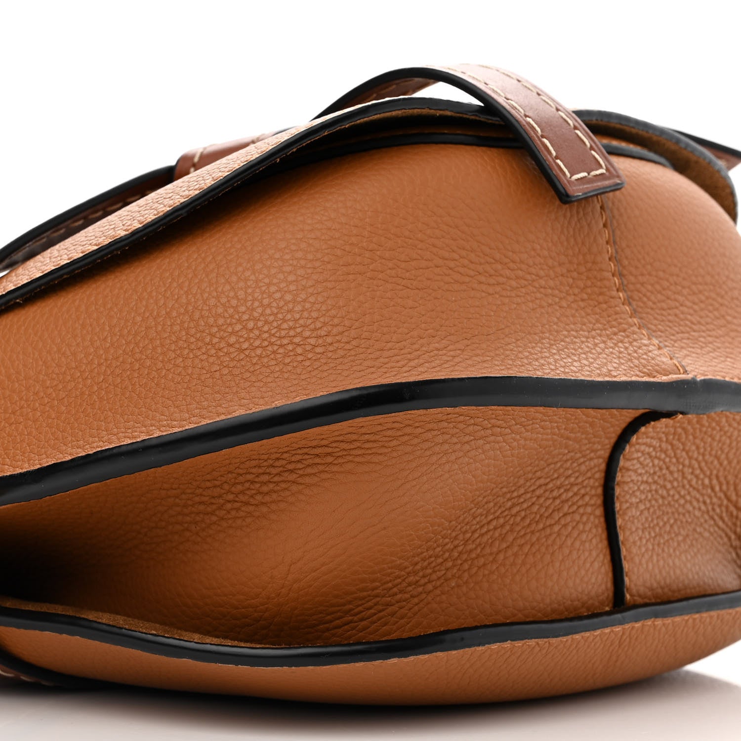 Loewe Grained Calfskin Small Gate Crossbody Bag Caramel Pecan 9 of 10