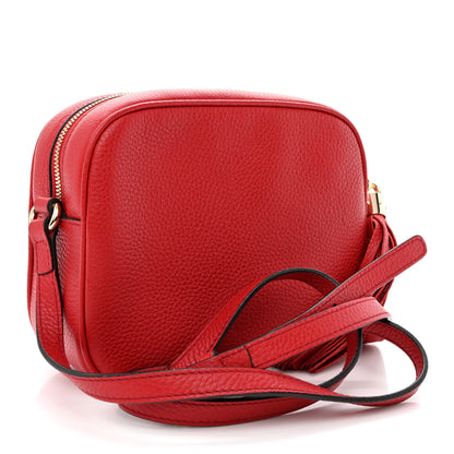 Gucci Pebbled Calfskin Small Soho Disco Bag Vibrant Red 3 of 10