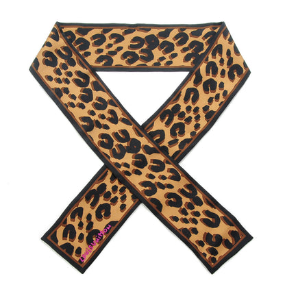 Louis Vuitton Silk Leopard Bandeau Scarf Marron 1 of 3