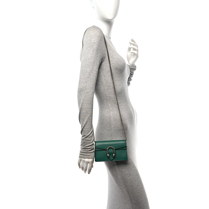 Gucci Calfskin Super Mini Dionysus Shoulder Bag Emerald 2 of 12