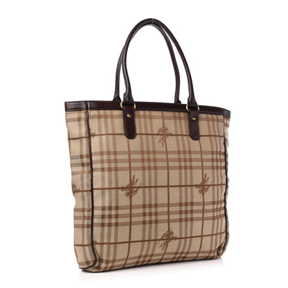 Burberry Haymarket Check Tote Brown 3 of 12