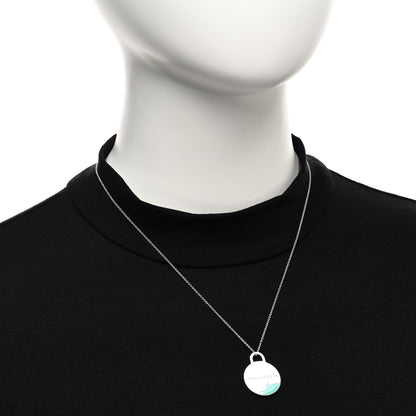 Tiffany Sterling Silver Enamel Whitney Biennial Color Splash Pendant Necklace Blue 2 of 5