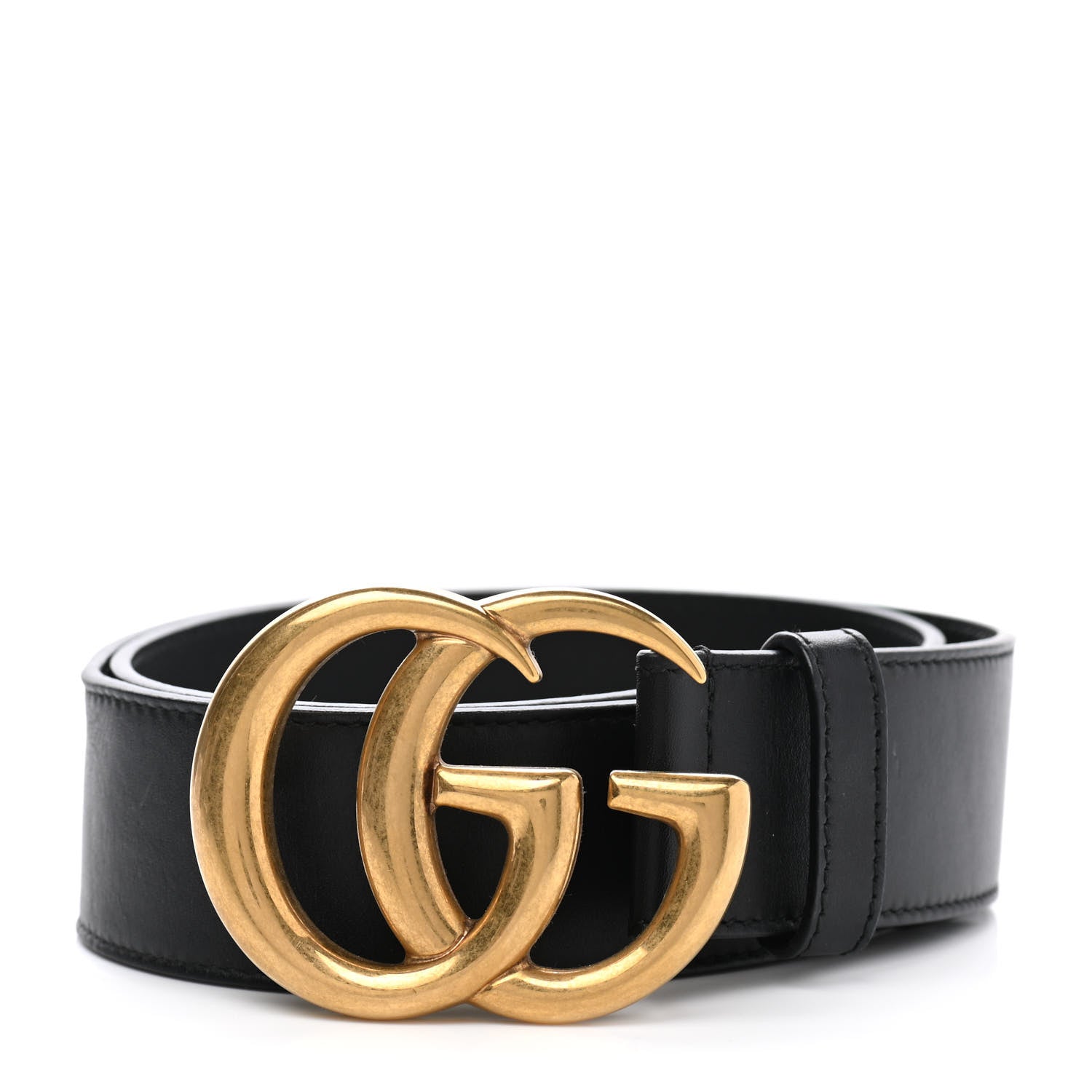 Gucci Calfskin Double G 40mm Belt 75 30 Black 1 of 5
