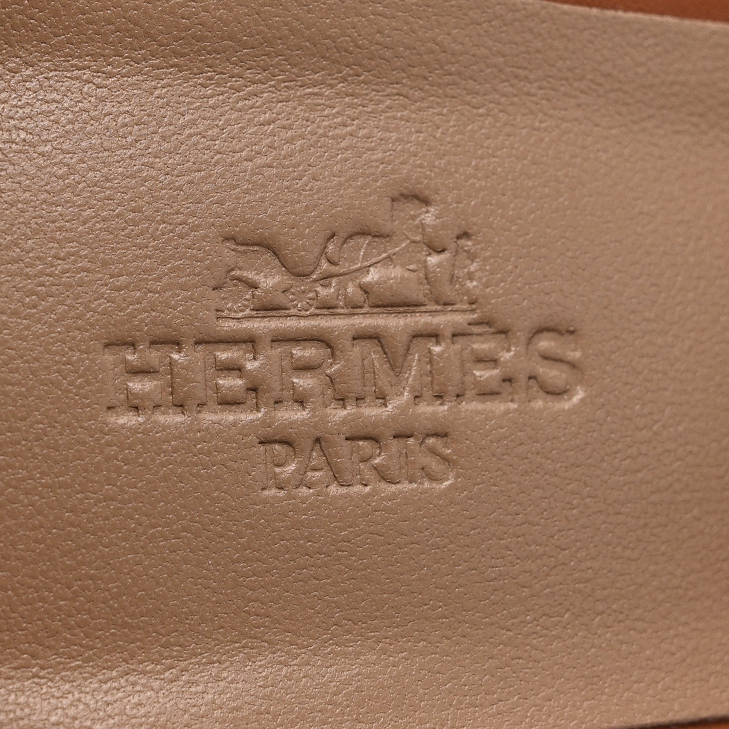 Hermes Calfskin Legend Wedge Sandals 38.5 Gold 7 of 10
