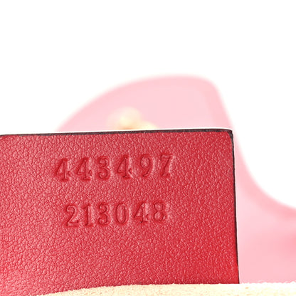 Gucci Calfskin Matelasse Small GG Marmont Shoulder Bag Hibiscus Red 7 of 9