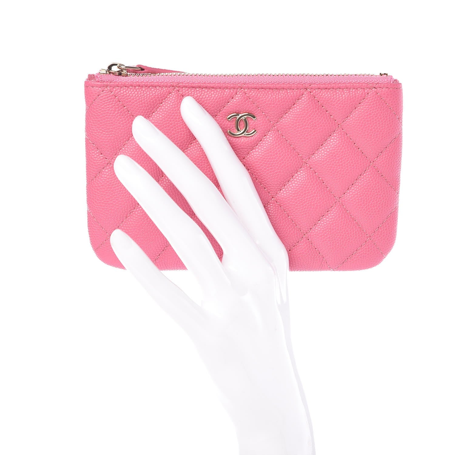 Chanel Caviar Quilted Small Cosmetic Case Pink 2 of 8