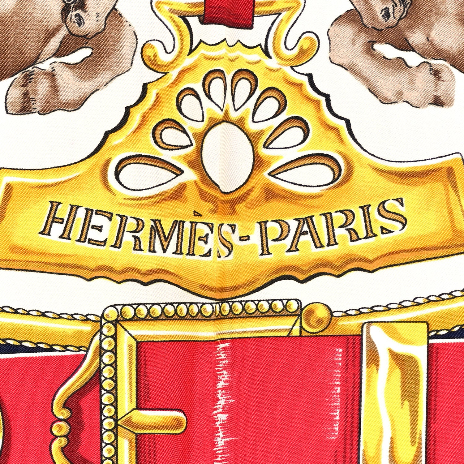 Hermes Silk Chevaux De Trait Scarf 90 2 of 5