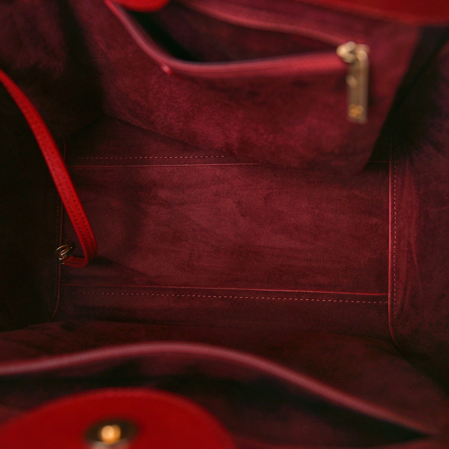 Caviar Small Studded Deauville Tote Red