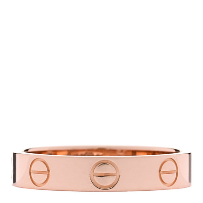 Cartier 18K Pink Gold 3.5mm LOVE Wedding Band Ring 51 5.75 1 of 5