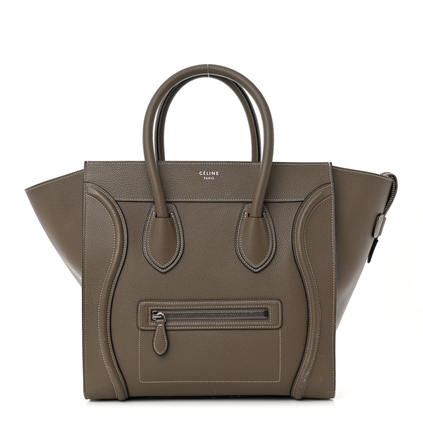 Drummed Calfskin Mini Luggage Souris