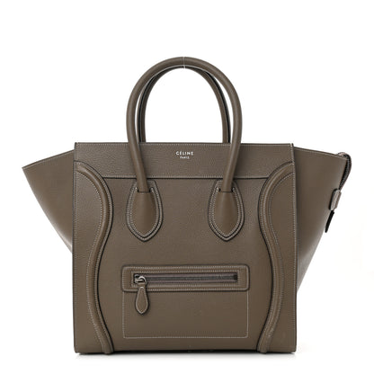 Celine Drummed Calfskin Mini Luggage Souris 1 of 18