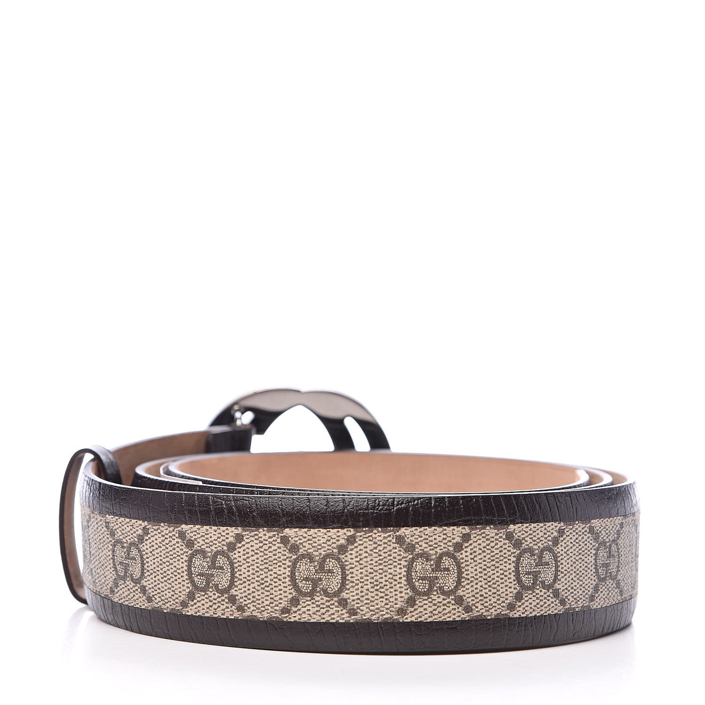 GG Supreme Monogram Niagara Lux Calfskin Interlocking G 40mm Belt 110 44 Beige Ebony Cocoa