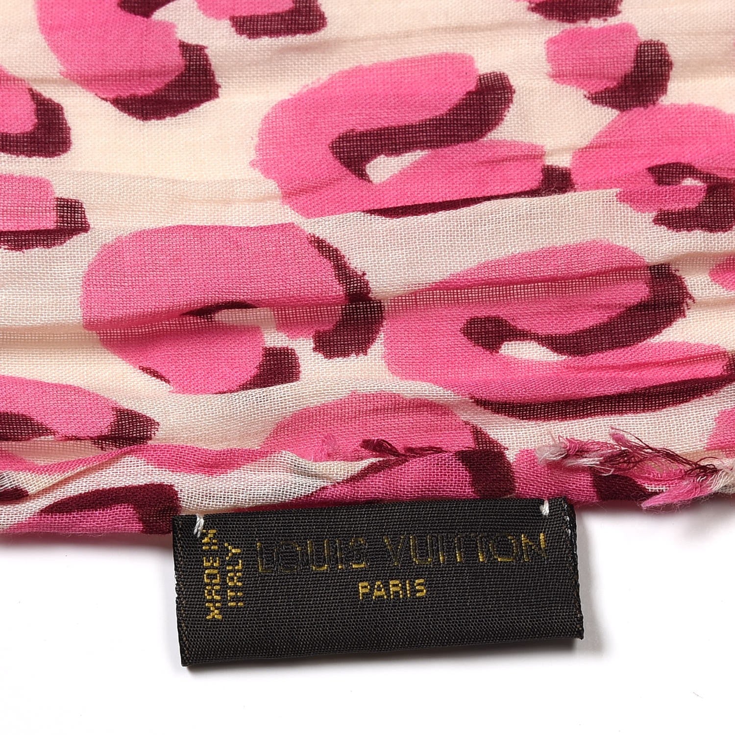 Louis Vuitton Cotton Leopard Stole Corail 5 of 7