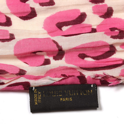 Louis Vuitton Cotton Leopard Stole Corail 5 of 7