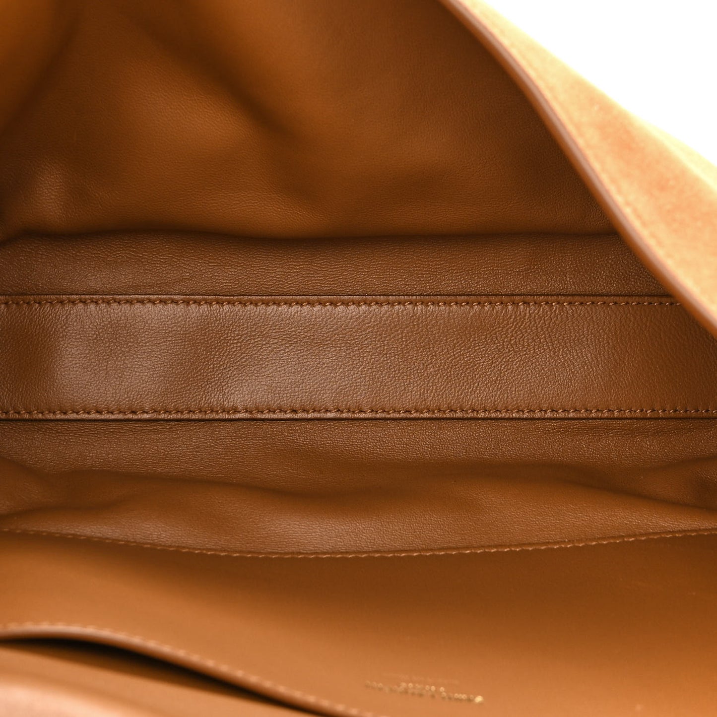 Smooth Calfskin Suede Medium Reversible Monogram Kate Satchel Light Ochre