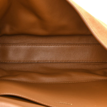 Saint Laurent Smooth Calfskin Suede Medium Reversible Monogram Kate Satchel Light Ochre 5 of 14