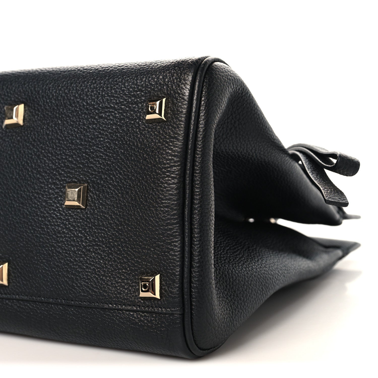 Salvatore Ferragamo Calfskin Large Studio Bag Black 11 of 11