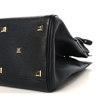 Salvatore Ferragamo Calfskin Large Studio Bag Black 11 of 11