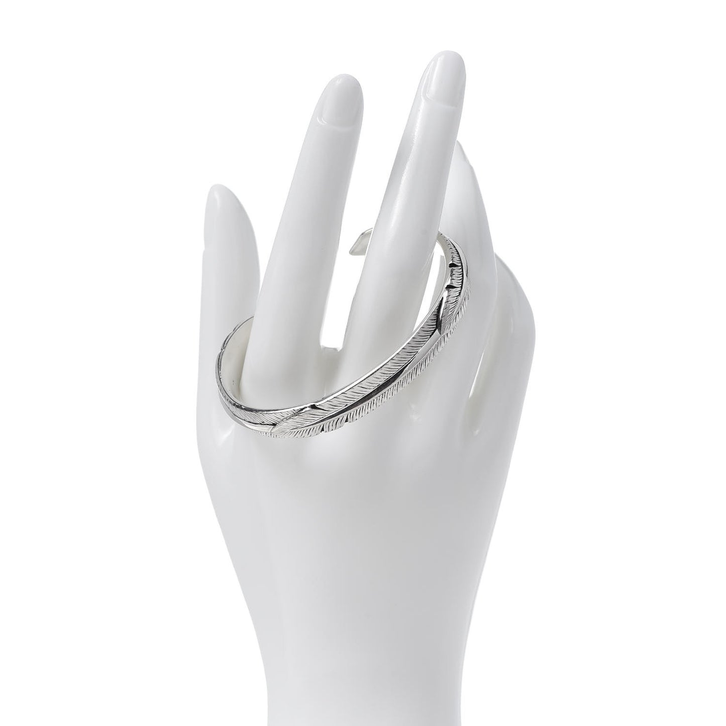 Sterling Silver Feather Wrap Cuff Bracelet