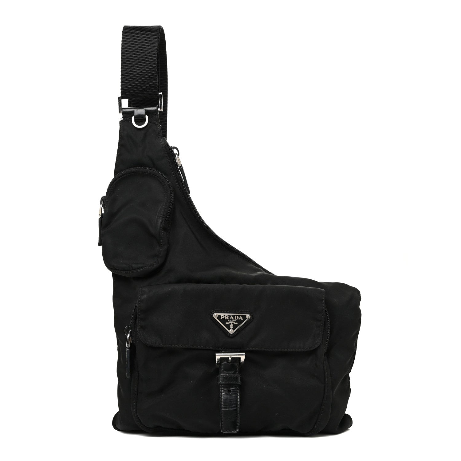 Prada Nylon Tessuto Vela Messenger Bag Black 1 of 15