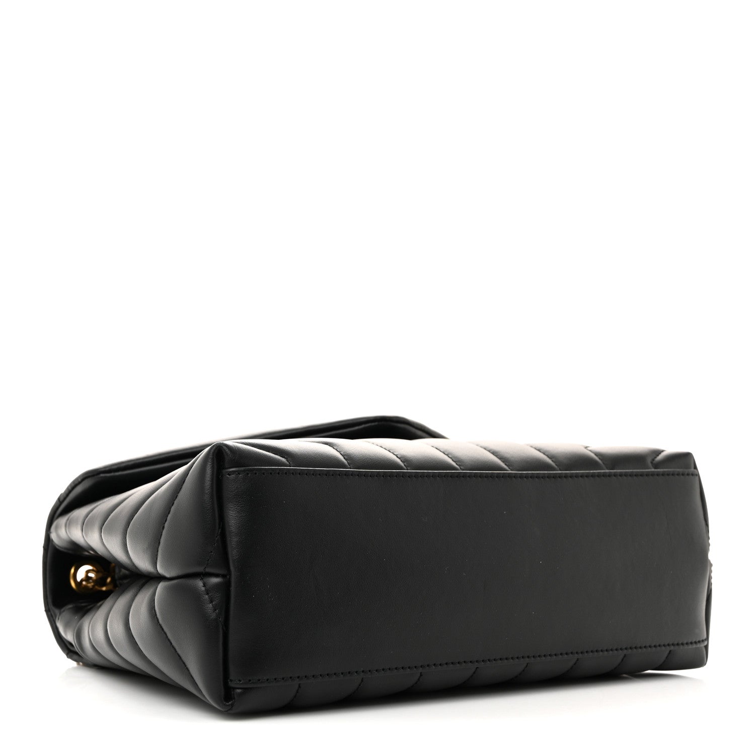 Saint Laurent Calfskin Y Quilted Monogram Small Loulou Chain Satchel Black 4 of 12