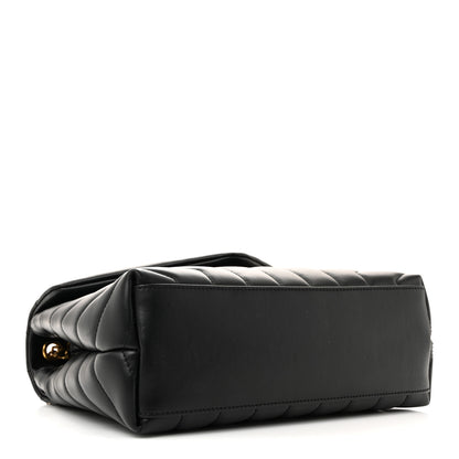Saint Laurent Calfskin Y Quilted Monogram Small Loulou Chain Satchel Black 4 of 12