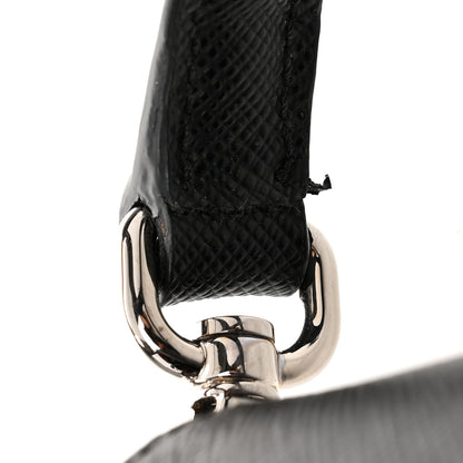 Prada Saffiano Lux Sound Crossbody Bag Black 11 of 11