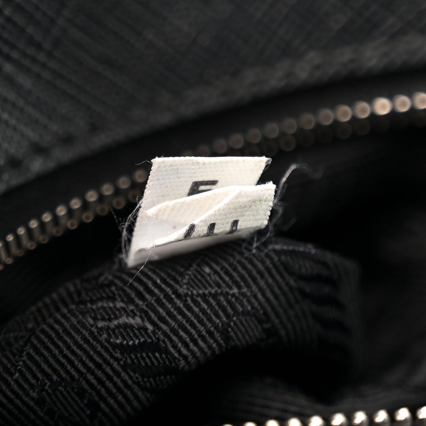 Saffiano Tessuto Nylon Chain Shoulder Bag Black