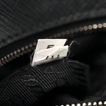 Prada Saffiano Tessuto Nylon Chain Shoulder Bag Black 8 of 15