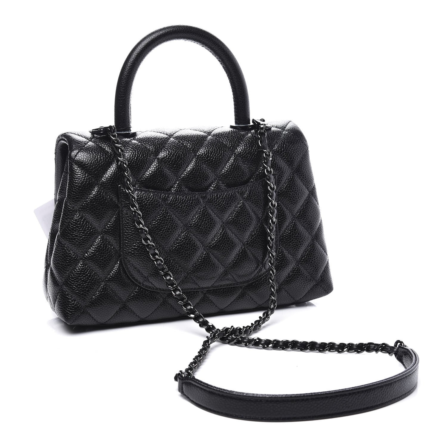 Chanel Caviar Quilted Mini Coco Handle Flap So Black 2 of 11