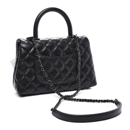 Chanel Caviar Quilted Mini Coco Handle Flap So Black 2 of 11