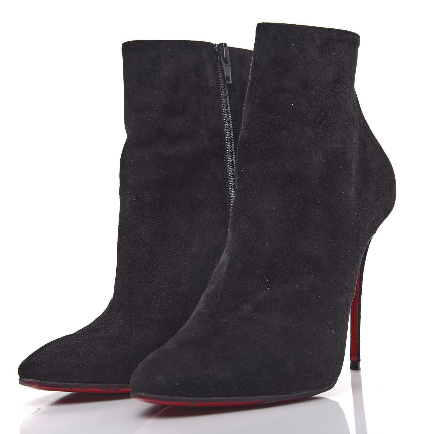 Christian Louboutin Veau Velours Eloise 100 Booty 40 Black 3 of 10