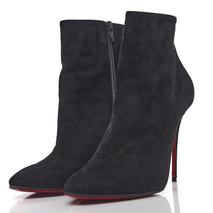 Christian Louboutin Veau Velours Eloise 100 Booty 40 Black 3 of 10
