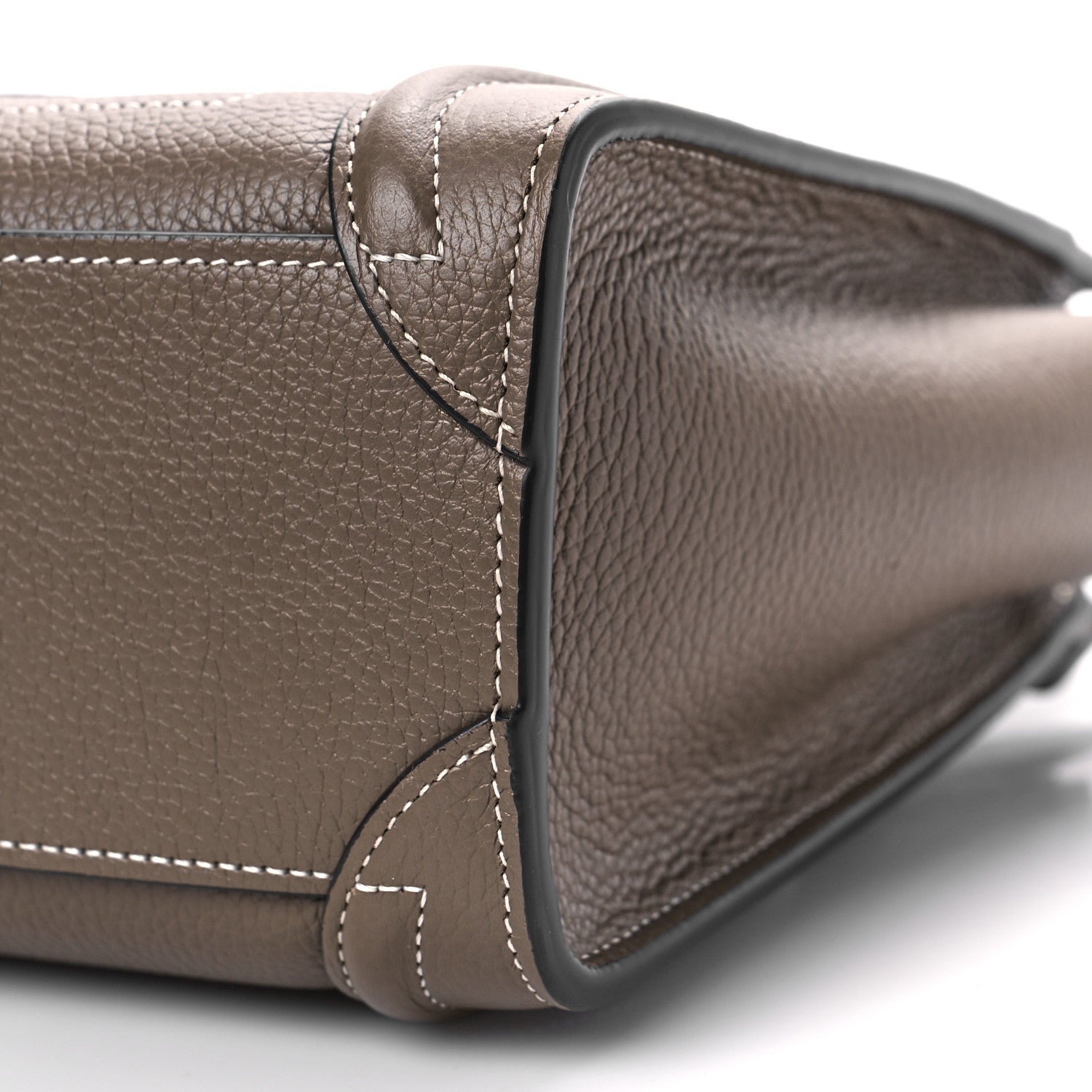Celine Drummed Calfskin Nano Luggage Souris 9 of 9
