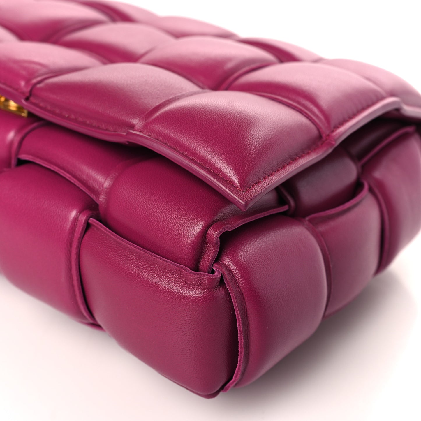 Nappa Maxi Intreccio Padded Cassette Crossbody Bag Cinnabar
