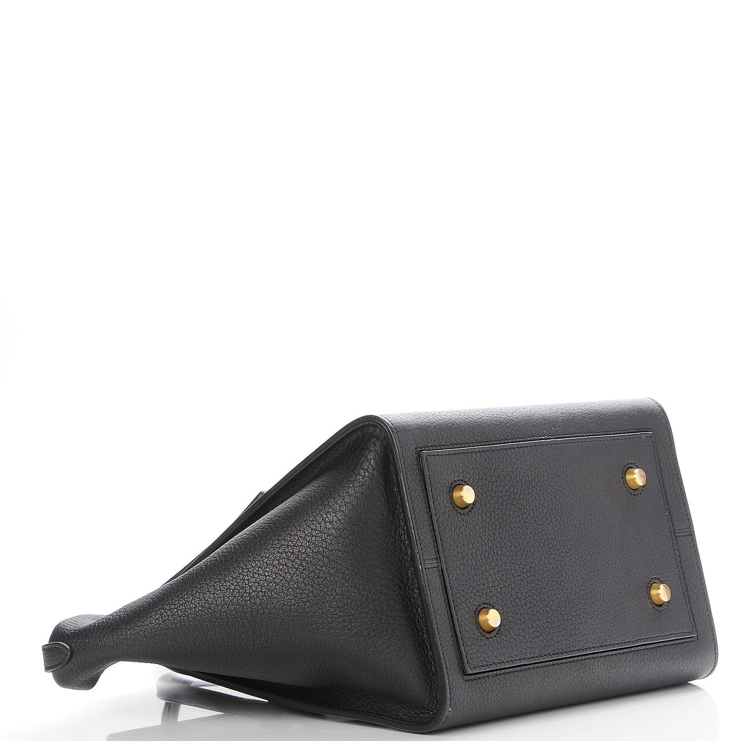 Crisped Calfskin Small Tie Knot Tote Black