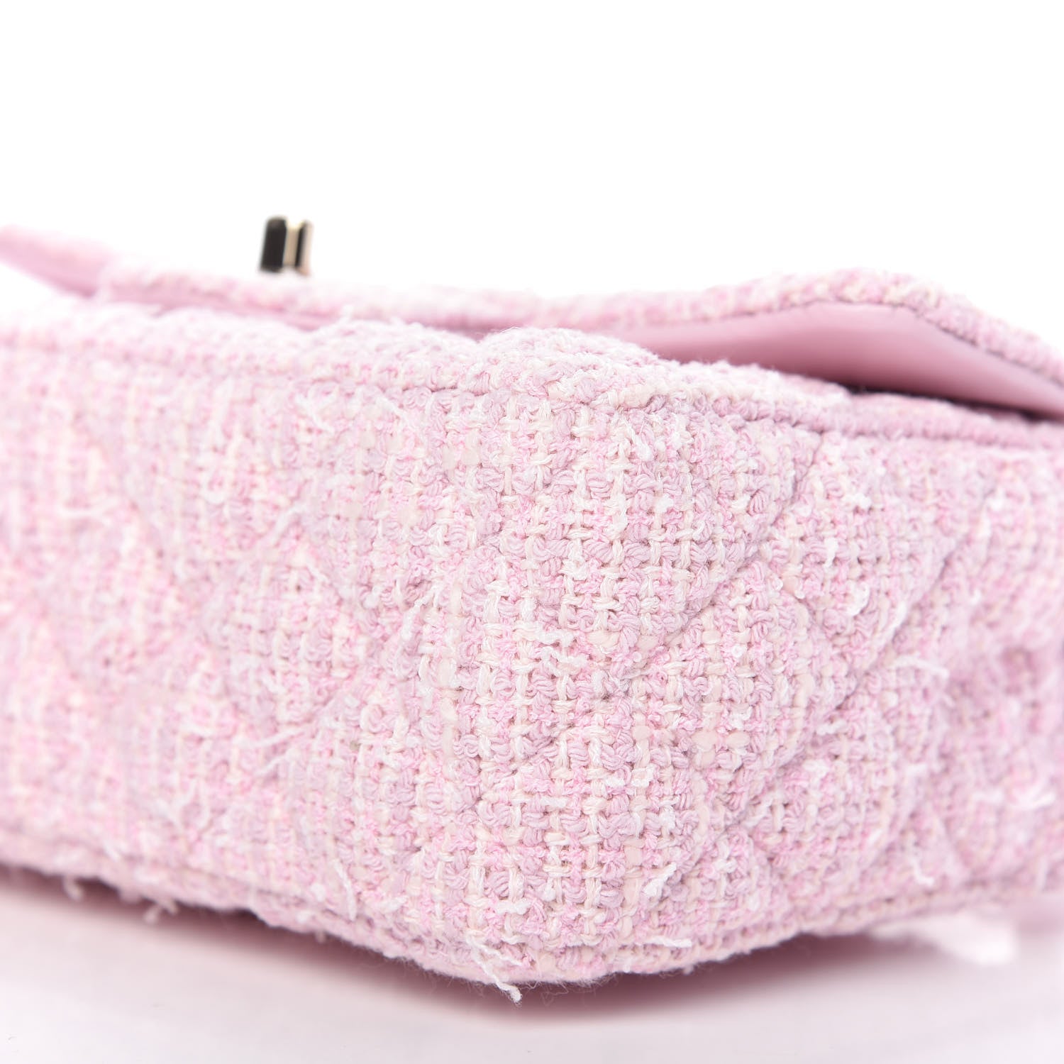 Chanel Tweed Quilted Mini Rectangular Flap Pink 7 of 11