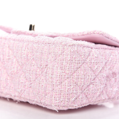 Chanel Tweed Quilted Mini Rectangular Flap Pink 7 of 11