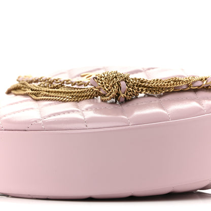Chanel Shiny Crumpled Calfskin Quilted Precious Tie Hobo Pink 10 of 11