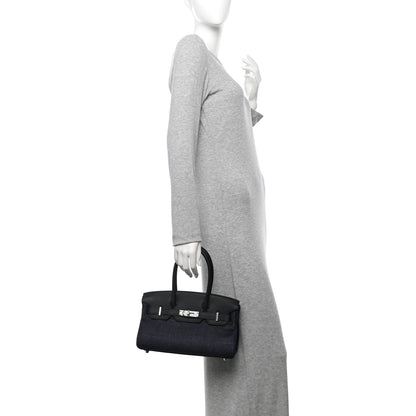 Hermes Toile Denim Swift Shoulder Birkin Light 29 Bleu Indigo 3 of 12