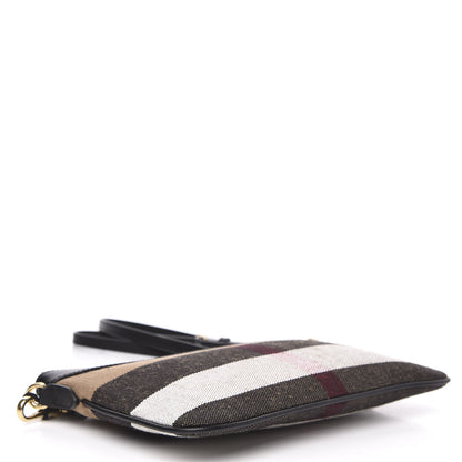 Burberry House Check Derby Peyton Crossbody Clutch Bag Black 4 of 10