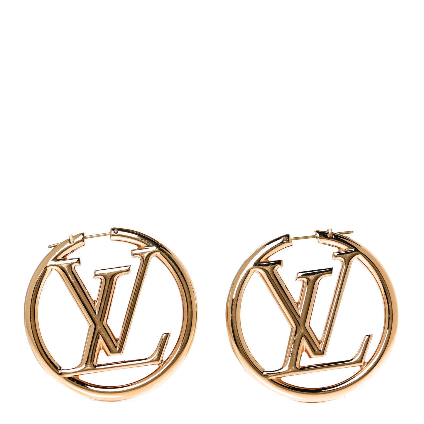 Metal Louise Hoop Earrings Gold