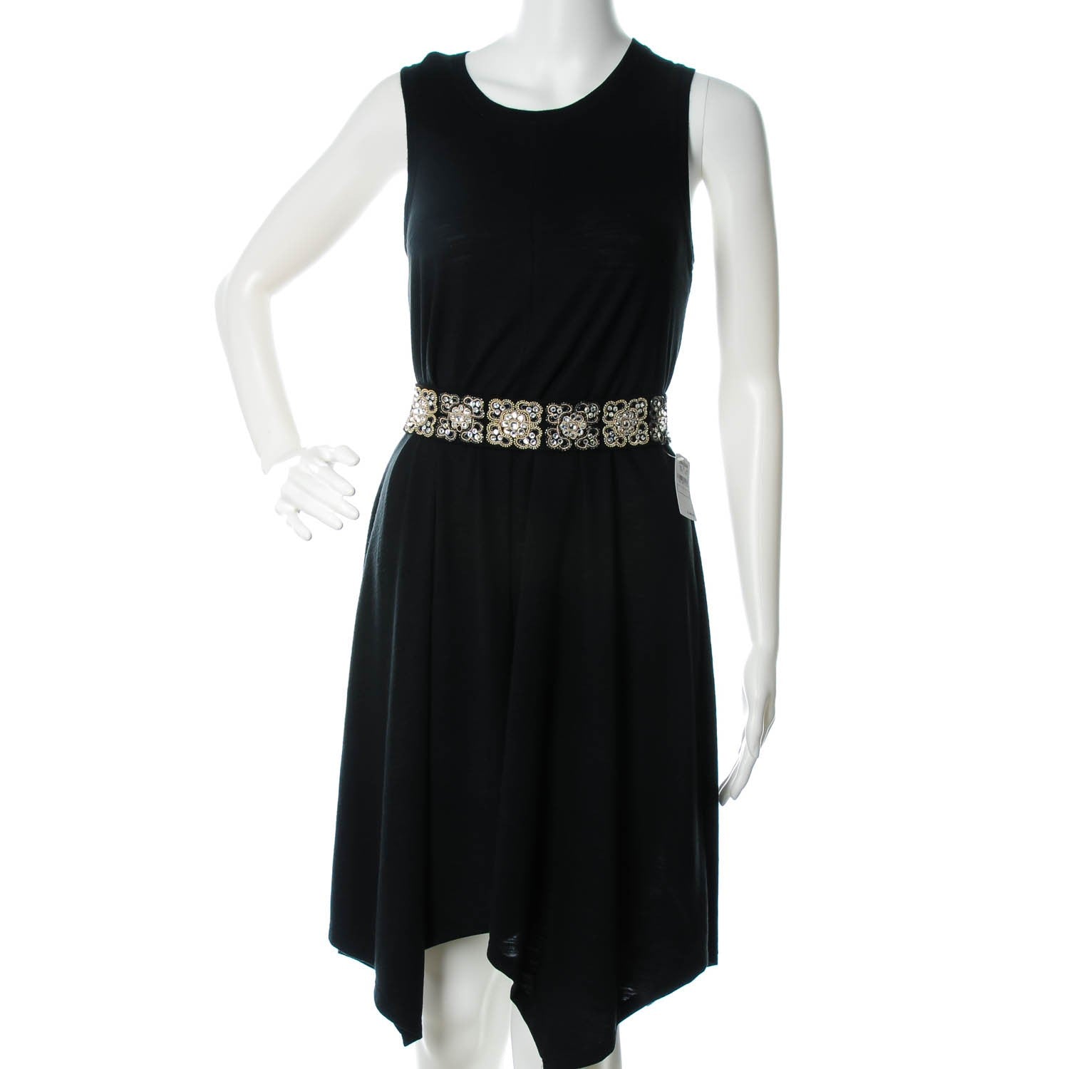 Chanel Crystal Embellished Sash Belt Black 2 of 5